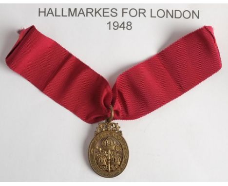 The Most Honourable Order of The Bath GCB (Civil) gilt sash badge, London 1948: on sash. 