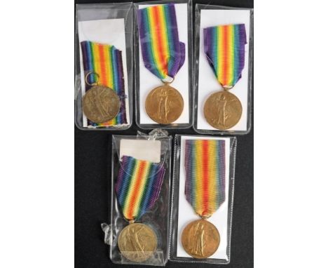 Five WWI Victory Medals:''69083 Pte J W Bean North'd Fus''27833 Gnr W Hanson RA''63620 Gnr A Goodyear RA''206477 Pte A Bowman