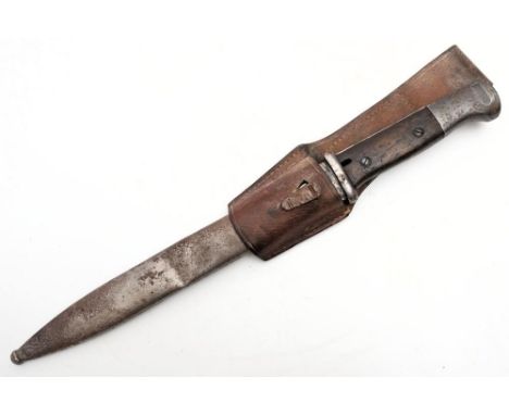 A German pre 1938 S98 pattern bayonet by E U F Horster: the straight single edge fullered bade stamped as per title and numbe