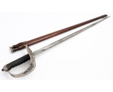 A George V Infantry Officer's dress sword by Henry Wilkinson, London : serial number '47640', the fullered acid etched blade 