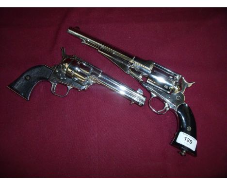 Replica Remington New Model 1860 cal.44 revolver and a replica model single action Army 45 revolver (2) 