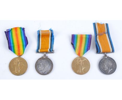 WW I Campaign and Victory medals issued to 68846 E Balchin RAF and WW I Campaign and Victory medals issued to 44783 PTI R A S