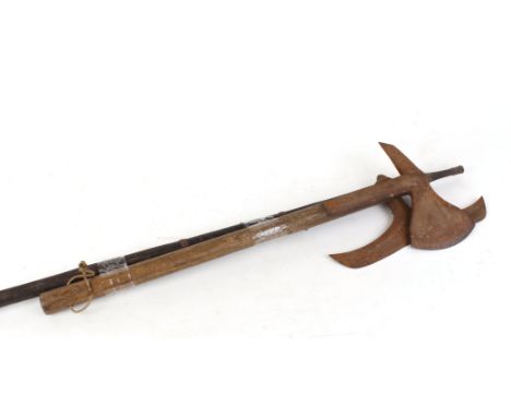 Fire axe and medieaval (reporuduction) continental axe