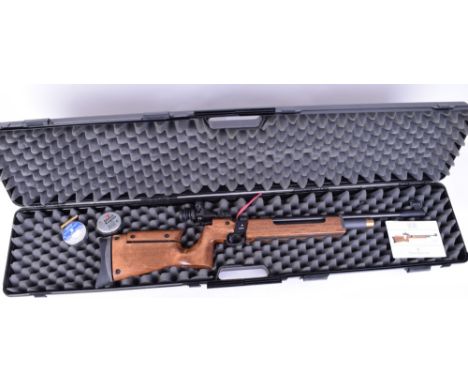 .177 Air Arms 200 TA, pcp, bolt action air rifle, tunnel and element foresight, aperture rear sight, ergonomic target stock w