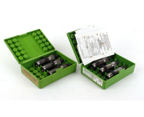 Two Redding three die reloading sets: .45 Colt titanium carbide; .44-40 Winchester All Steel