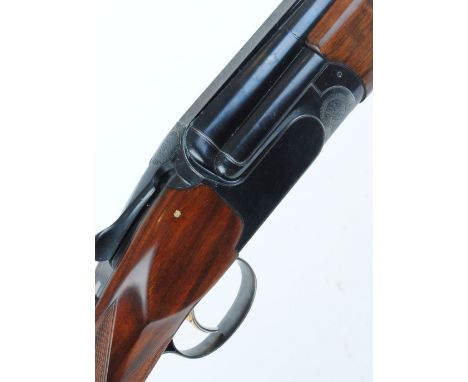 12 bore Perazzi MX-8, over and under, ejector, 28 ins external multi choke barrels, ventilated rib, 70 mm chambers, single tr