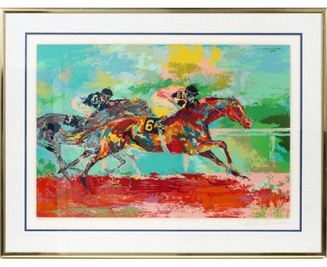 LEROY NEIMAN (AMERICAN, 1921-2012), SERIGRAPH, H 22", W 32", "RACE OF THE YEAR"Signed. #223/300. Frame size: 32" x 41".Good c