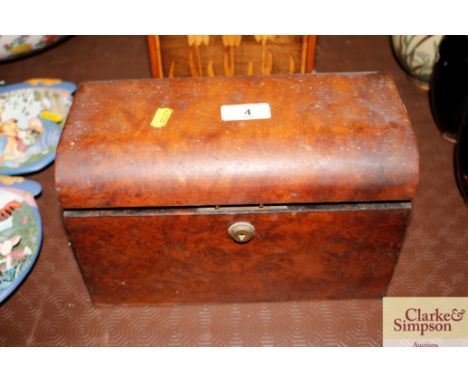 A 19th Century walnut tea caddy