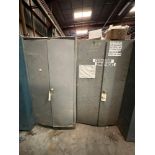 Lot of 2 Double Door Cabinets with Electric Components 38” X 24” X 73”