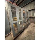 Lot of 3 Double Door Cabinets with welding Equipment: 36” X 24” X 78”
