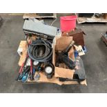 Lot of Miscellaneous shop items cables, handtools and screws, Etc