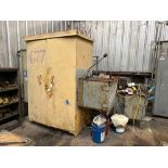 Lot of 2: (1) Heavy Duty Locker with side attachments Est. 100” X 36” X 91” (1) 48” X 24” X 44” Meta