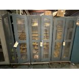 Lot of 3 Double Door Cabinets with welding Equipment: 36” X 24” X 78”
