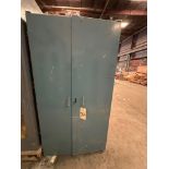 Lot of 2 Double Door Cabinets with Electric Components 38” X 24” X 73”