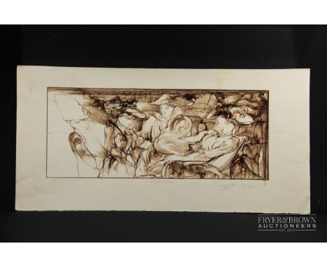 Guilherme de Faria (Brazilian, b.1942) - Na Estalagem, lithograph, signed and dated 1970, titled and marked P.A. in pencil, u