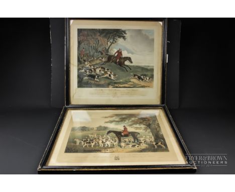 John West Giles (British, Fl, Mid 19thC) after R.B.Adams 1839 - John Shirley huntsman to the Burton hind, and its two whips p
