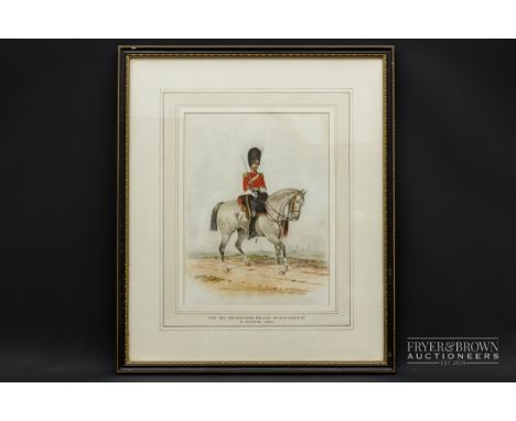 R. Simkin - the 2nd Dragoons (Royal Scots Greys), watercolour, bears label of The Parker Gallery, Albermarle Street, London, 