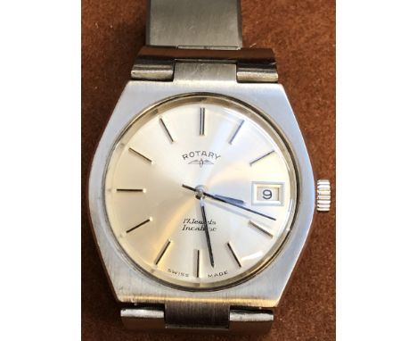 Gents Rotary mechanical swiss made watch with date currently ticking  