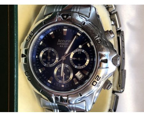 Gents Accursit 100m quartz chronograph watch with date currently ticking  