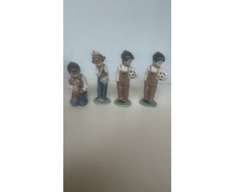 Lot of two NAO by Lladro porcelain figurines, featuring child-themed designs with glossy finishes. Stamped bases.
