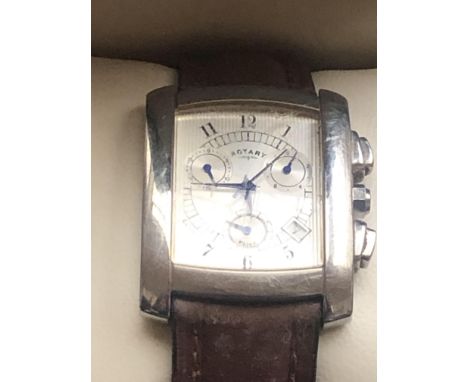 Gents Rotary vintage chronograph watch boxed 