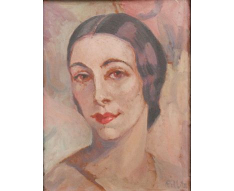HEDWIG ESTHER PILLITZ (1896-1987) - Portrait of Dame Alicia Markova, oil on panel, signed also signed and inscribed verso, fr