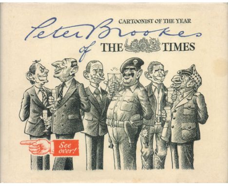 Peter Brooks of The Times - Cartoonist of the Year 2002 First Edition Hardback Book published by Little, Brown, inscibed on f