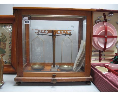 A Glazed Set of Beam Balance Scales.