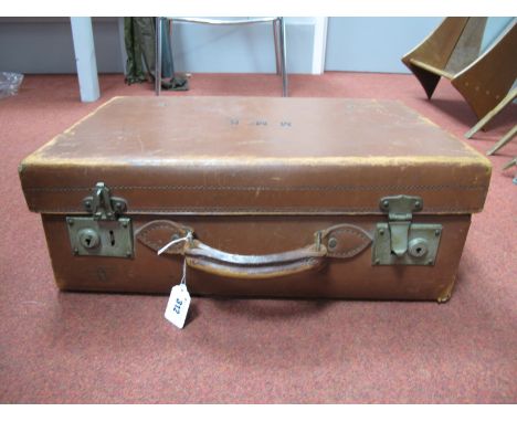 A "The Athletic Stores" Bridge St Belfast Vintage Travelling Case, initialled "M Mc K", lid 51cm wide.