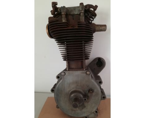 A pre-war Norton ohv enginedated to 1937 and numbered 75444 82x113, possibly model 19. Internal condition unknown, sold stric