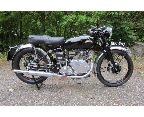 1953 Vincent 499cc Series-C CometRegistration no. BEC 692Frame no. RC/1/11172 Rear Frame no. RC/1/11172Engine no. F5AB/2A/927