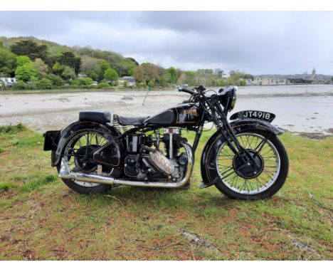 1936 Rudge 499cc SpecialRegistration no. JT 4918Frame no. 55928Engine no. 5005The full potential of Rudge's four-valves-per-c