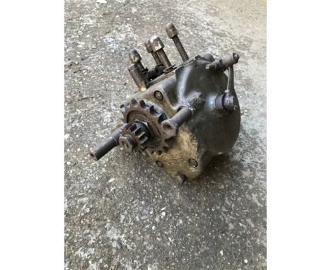 A believed Vintage Norton four-speed gearboxfour stud, numbered N827, condition and completeness unknown, close inspection ad