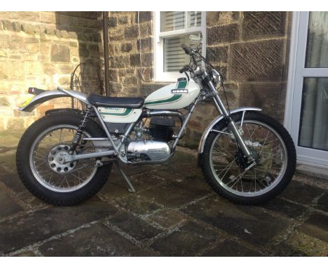 1976 Ossa 244cc MAR Trials MotorcycleRegistration no. UNM 335RFrame no. B333411Engine no. M333411In a bid to emulate local ri