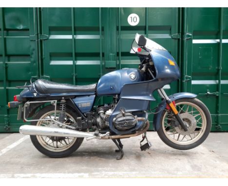 Property of a deceased's estate 1982 BMW 980cc R100RSRegistration no. PNT 705XFrame no. 6077319 (To plaque)Engine no. 6077319