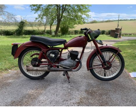 1956 BSA 150cc D3 Bantam Major ProjectRegistration no. GSL 388Frame no. CD3 5809Engine no. BD3B 16840Developed from the pre-w