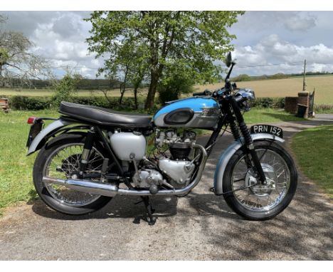 1961 Triumph 649cc T120R BonnevilleRegistration no. PRN 152Frame no. D11519Engine no. T120R D11519Hurriedly prepared for its 