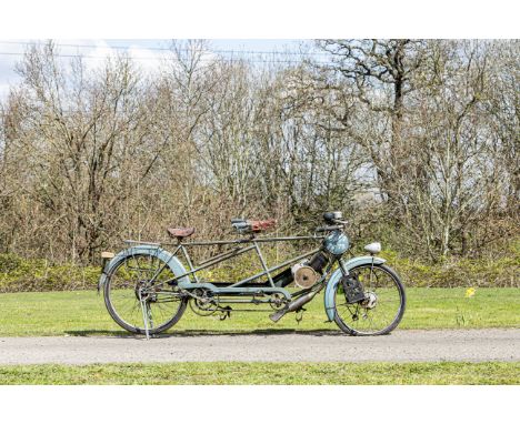 c.1950 Derny 98cc Tandem MopedRegistration no. not UK registeredFrame no. none visibleEngine no. 368468The name Derny is fore