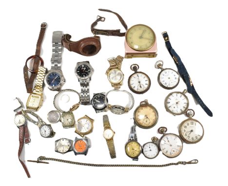 A collection of vintage 20th century wristwatches and pocket watches. To include vintage gentleman's wristwatches by Ingersol