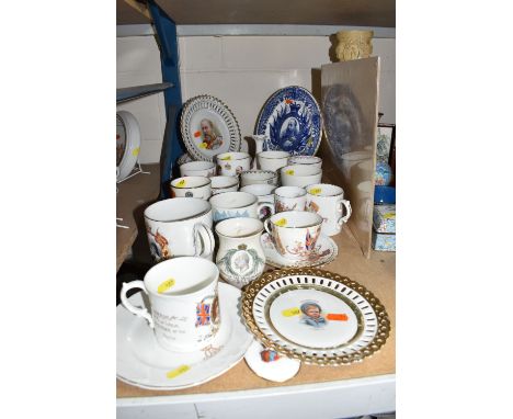 A COLLECTION OF KING EDWARD VII COMMEMORATIVE WARES, to include a 'In Memoriam' beaker, a W.H. Goss memoriam copy of a Celtic