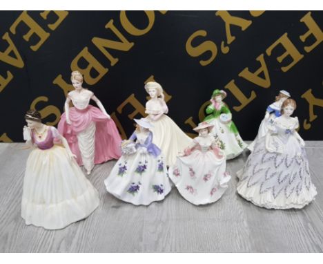 8 FIGURES TO INCLUDE ROYAL DOULTON COALPORT AND ROYAL WORCESTER ETC