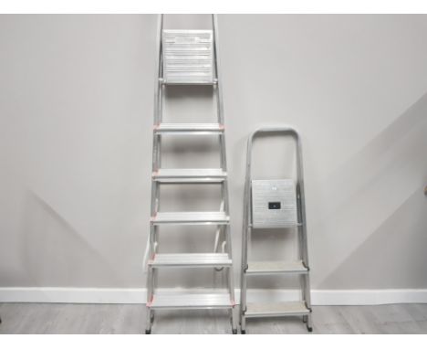 2 SETS OF ALUMINIUM STEP LADDERS
