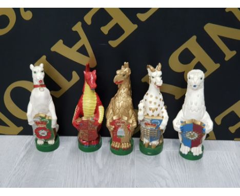 5 JAMES WOODFORD R A FIGURINES OF HERALDIC BEASTS