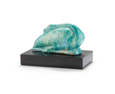 glazed stoneware, raised on an ebonised plinth, incised signature and date mark18cm (7in) wideFootnote: Literature:Coleman, B