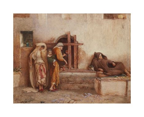 Signed, inscribed and dated ‘G. J. Pinwell, Tangier 74,’ pencil and watercolour, heightened with white and with scratching ou