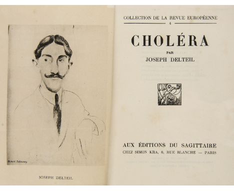 Surrealismus - - Joseph Delteil. Choléra. Mit einem Frontispiz nach einem Porträt von Robert Delaunay. Paris, Editions aux Sa