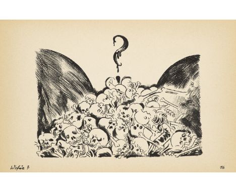 Expressionismus - - George Grosz. Hintergrund. 17 Zeichnungen zur Uraufführung des "Schweijk" in der Piscator-Bühne. Mit 17 g