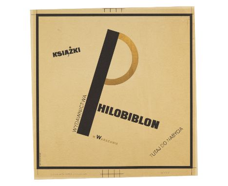 Avantgarde - Tschechien - Typographie - - Jan Tschichold.  (1902 Leipzig - 1974 Locarno). Philobiblon. 1924. Holzschnitt in S