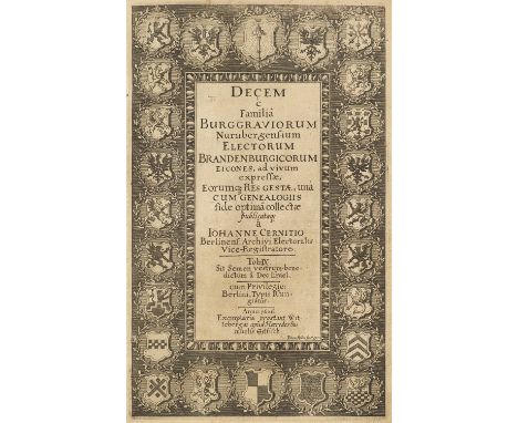 Johannes Cernitius. Decem e Familia Burggraviorum Nurnbergensium Electorum Brandenburgicorum Eicones, ad vivum expressae, Eor