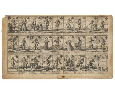 Alte Kunst - Graphik - - Pasquins Windkaart op de Windnegotie van 1720. Amsterdam, Nullenstein Lautje van Schotten, um 1720. 